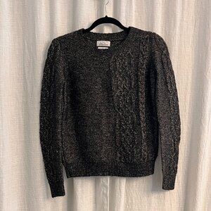 Madewell shimmering gold & black sweater